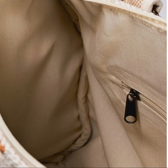 New Aztec Woven Tribal Boho Duffle Bag Weekender - Picture 6 of 7